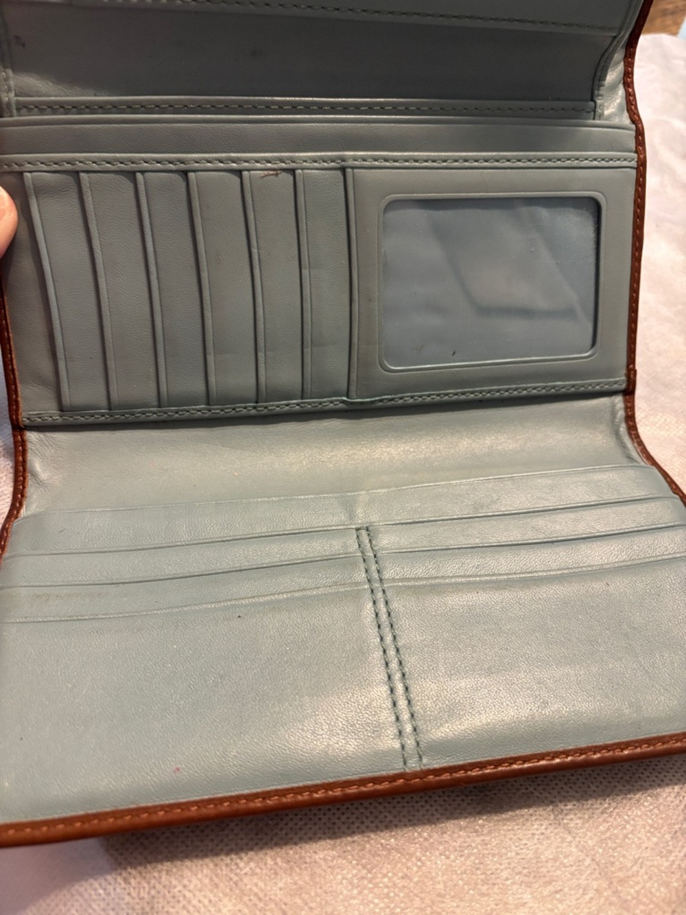Coach Brown Leather Continental Wallet - Picture 9 of 15
